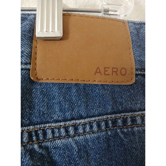 Aeropostale Women Jeans High Rise Baggy Wide Leg Size 14 SHORT Hippie Streetwear - Picture 10 of 16